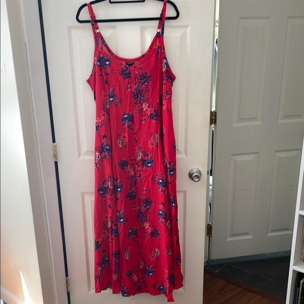 Torrid Pink and Blue Sleeveless Maxi Sundress